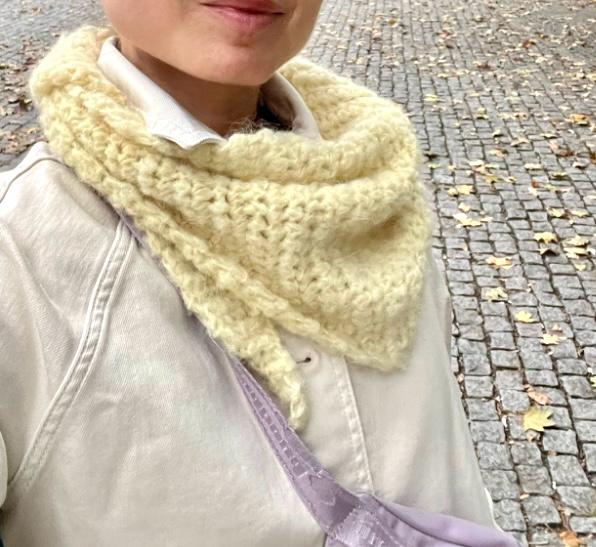 Agnes Triangle Scarf Vanilla Yellow Image 2
