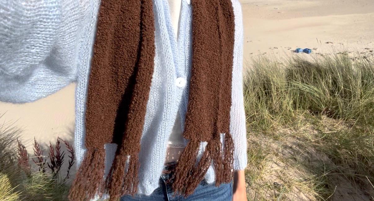Boucle Scarf Chocolate Brown Image 4