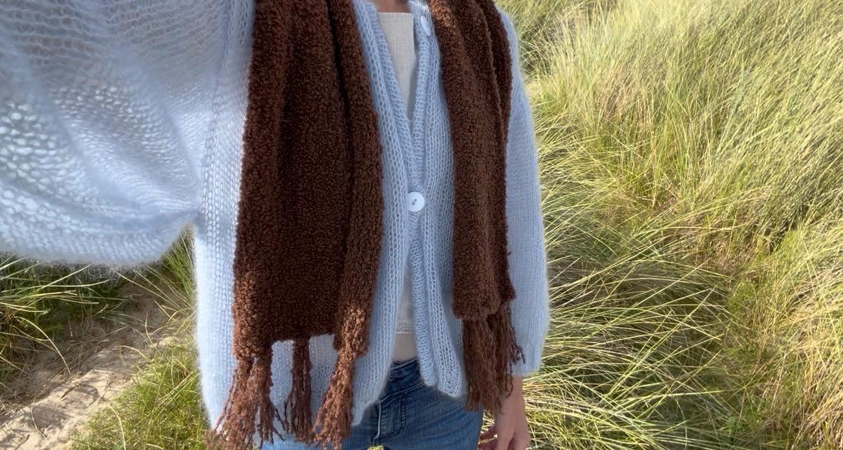 Boucle Scarf Chocolate Brown Image 5