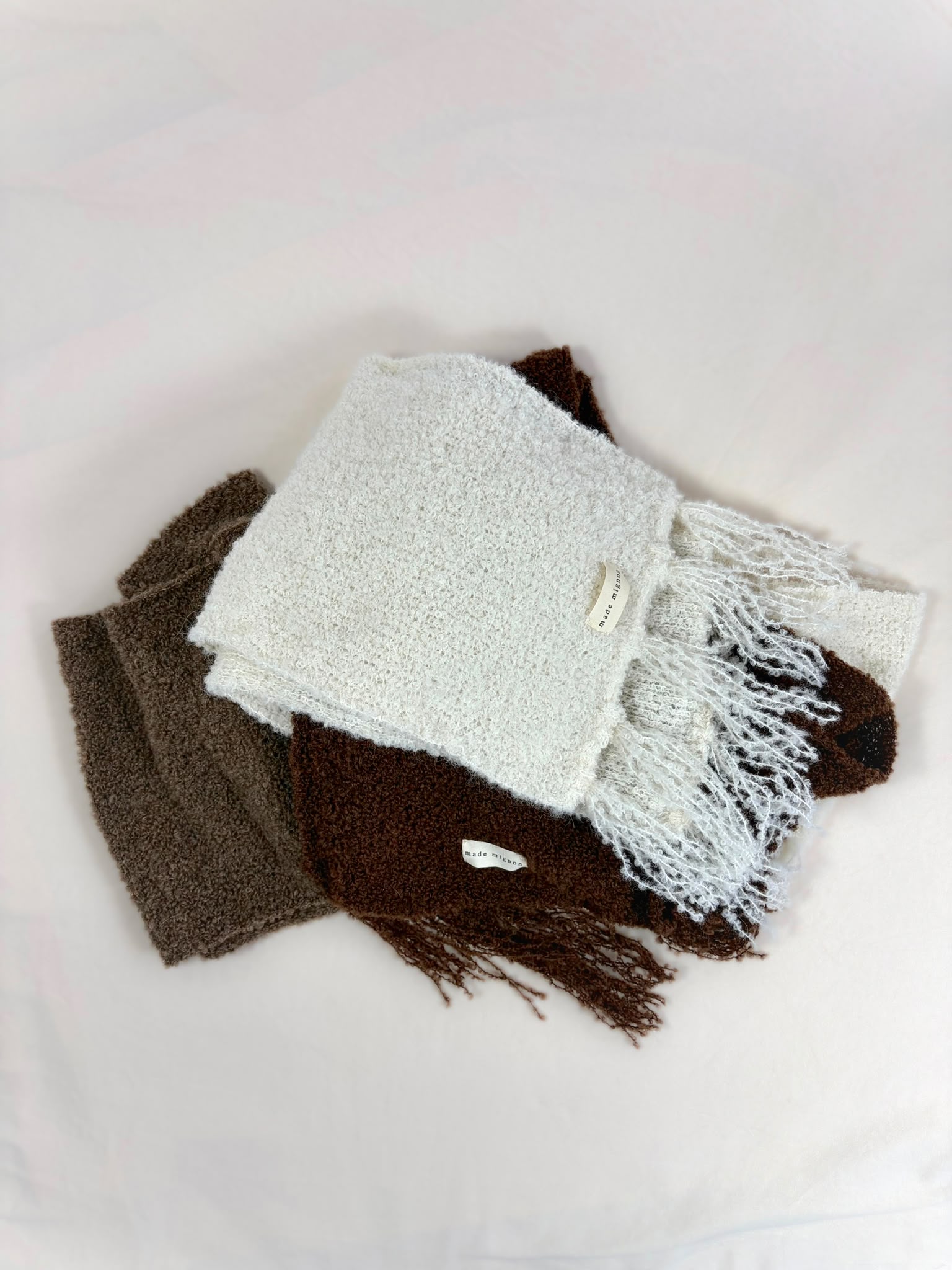 Boucle Scarf Chocolate Brown Image 8